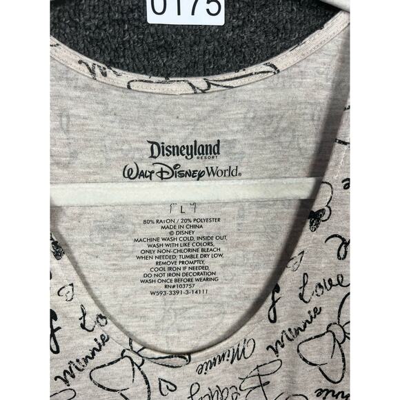 Disney World Minnie Mouse Dress Girls Size L Sleeveless Tan Love - Picture 3 of 8